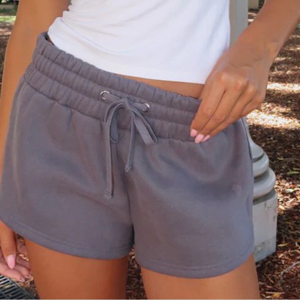 White Fox Boutique “You Left Me” Lounge Shorts in Volcanic
